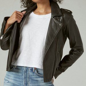 Lucky Brand 100% Leather Moto Jacket